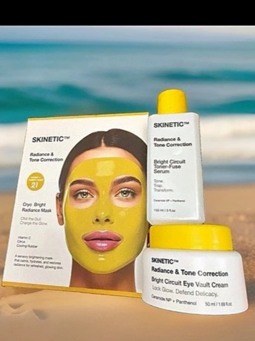 SKINETIC Radiance & Tone Correction Skincare Set of 3  New